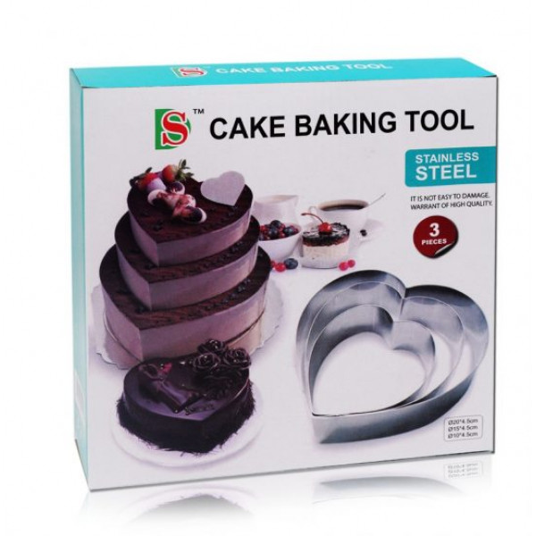 Форма для торта Cake Baking Tool (сердце, 3 шт)
