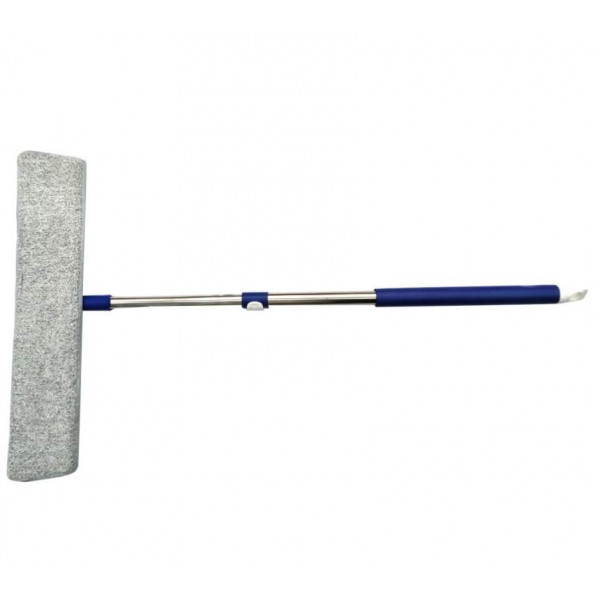 Швабра Микрофибра насадка на липучке, металлическая, телескопическая ручка