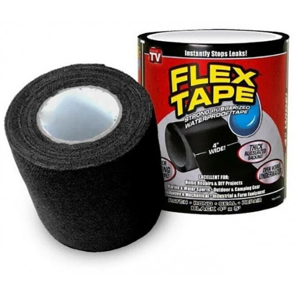Водонепроницаемая изоляционная лента Flex Tape черная (с бабиной)