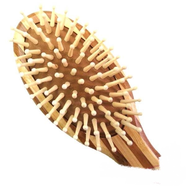 Щетка деревянная, массажная, овальная, длина 245 мм