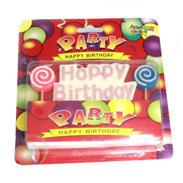 Свечи для торта "Happy birthday"