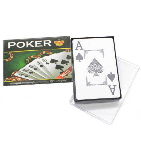 Карты для покера пластиковые, в коробке, 54 шт.